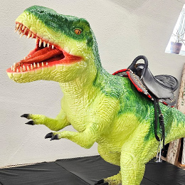 Ride-A-Dino - Dino Drive-Thru - Meteor City - Winslow Arizona - Tourist Stop - Gift Shop - Near Meteor Crater - Beringer Crater - Things to do - Arizona - Route 66 - Iconic Roadside Attraction - Giant Mowhawk Dome